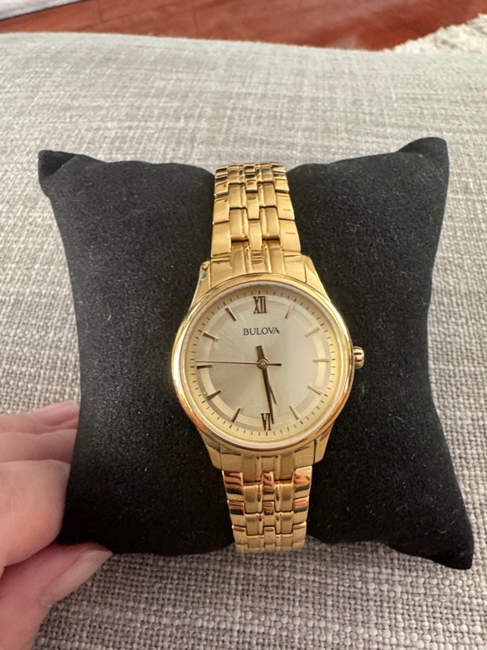 Bulova Gold-Tone Bracelet Watch with Cream Dial
